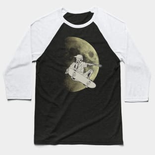 skeleton skateboarding on the moon Baseball T-Shirt